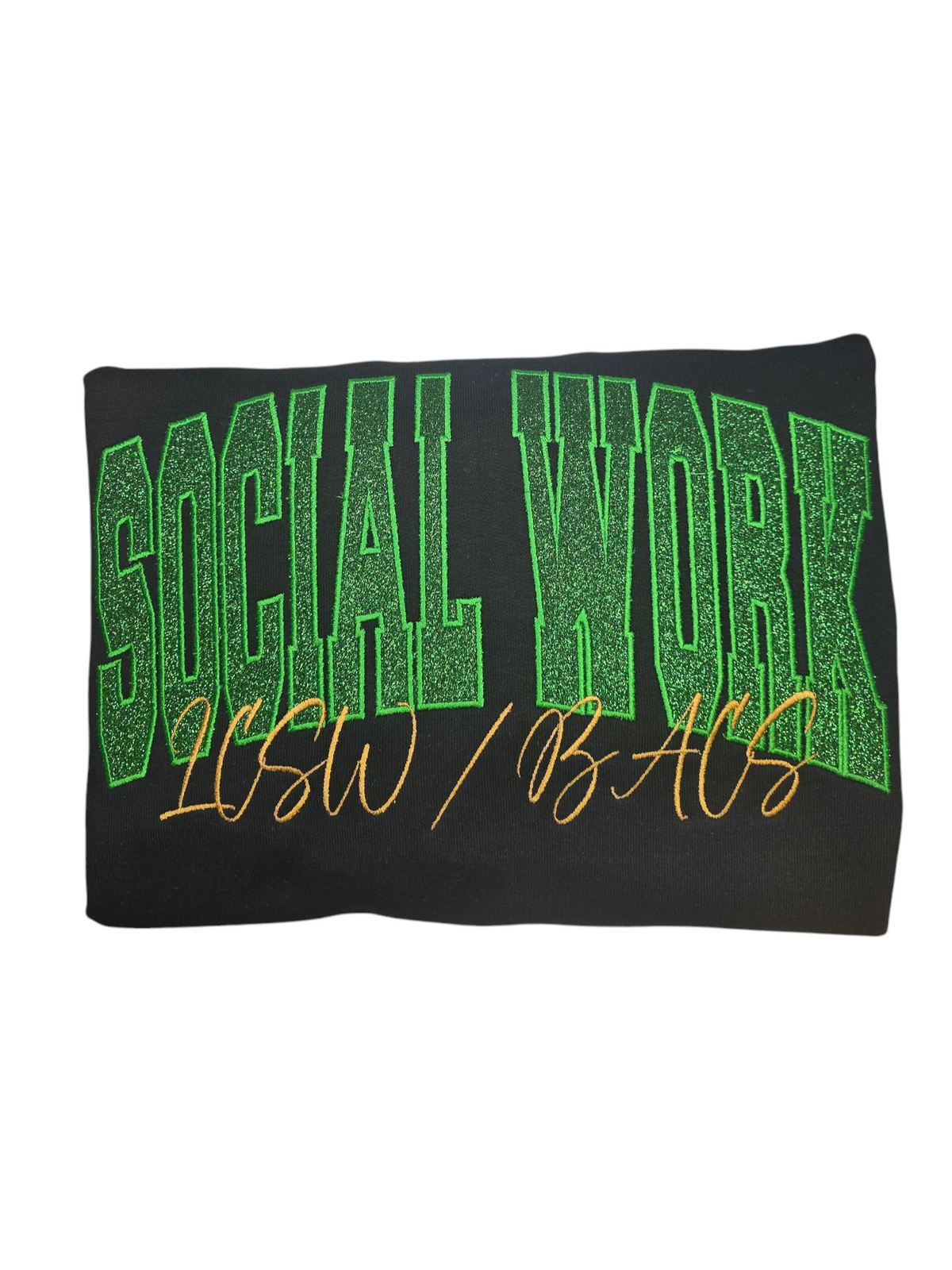Social Work Glitter Embroidered Sweatshirt